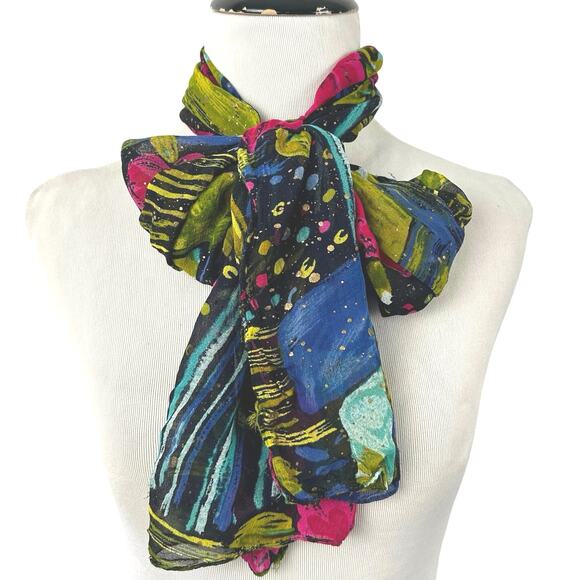 Unbranded Accessories - Unbranded Women Rectangle Scarf Head Neck One Size Lightweight Boho Artsy